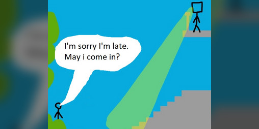 Cover image for I'm sorry i'm late. May i come in?