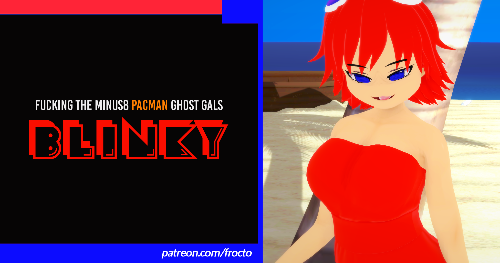 Fucking The Minus8 Pacman Ghost Gals: Blinky by Frocto