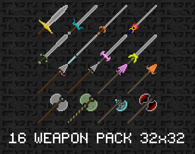 Weapon Pack V1 0 32x32 Pixels By Agresko