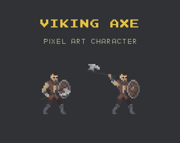 Viking Axe Pixel Art Character By Sanctumpixel
