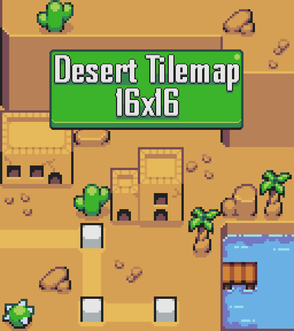 Desert Map Tileset 16x16 by BeyonderBoy