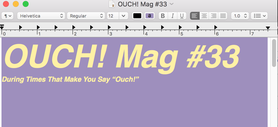 OUCH! Mag #33