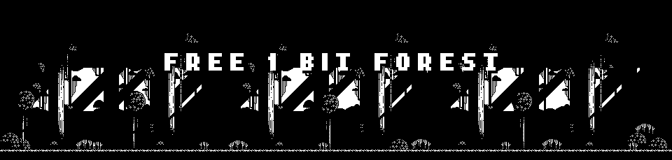 Free 1 Bit Pixel Art Forest