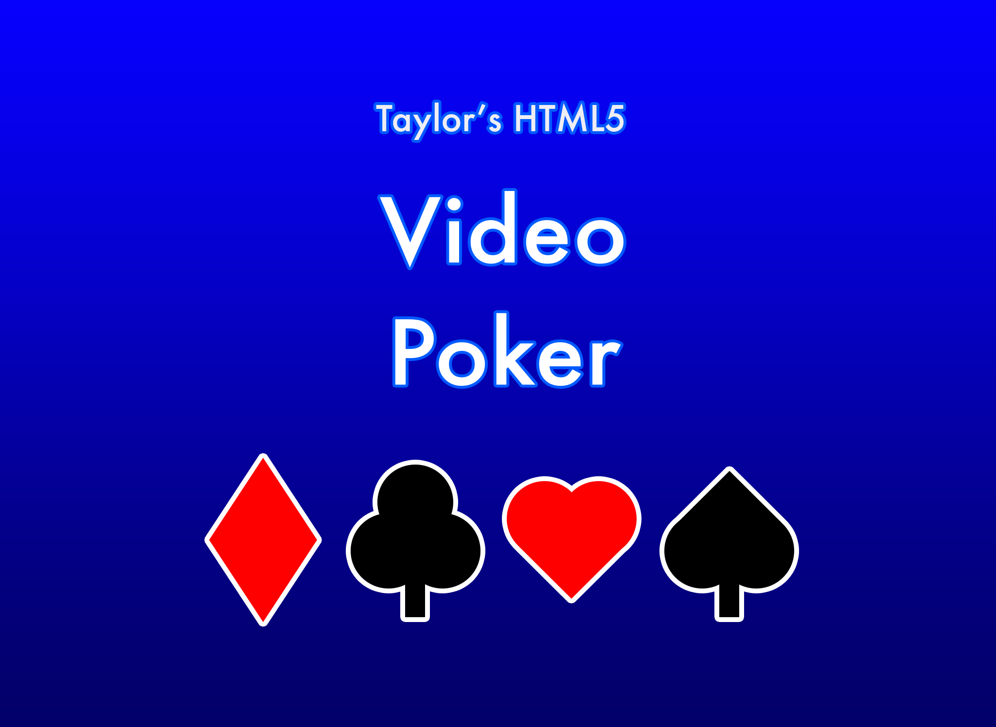 HTML Video Poker