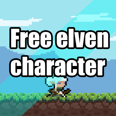 FREE Elven acher 16x16 character by WuzzyWizard