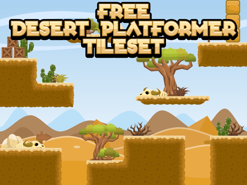 Free Desert Platformer Tileset