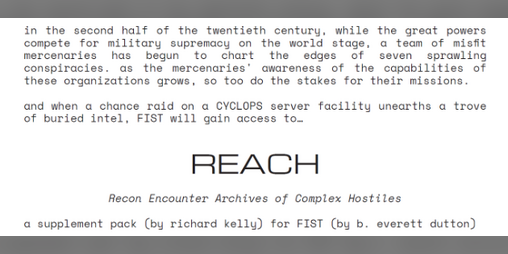 Cover image for REACH (a faction pack for FIST)