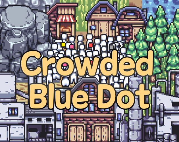 Crowded Blue Dot