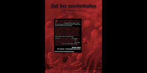 Cover image for Auf der murderkulten: an eldritch tome for MÖRK BORG