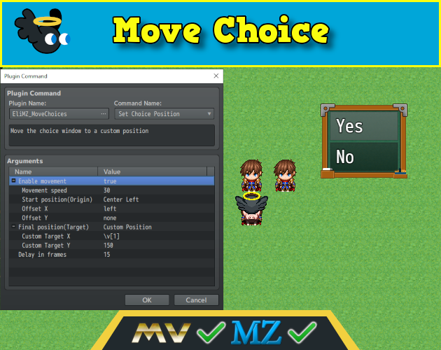 Eli Move Choices for RPG Maker MZ