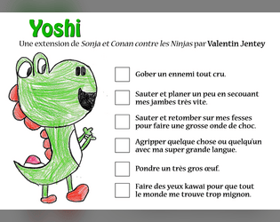 Yoshi (contre les Ninjas)   - français, english and japanese supplement for Sonja et Conan versus the Ninjas (by my son) 