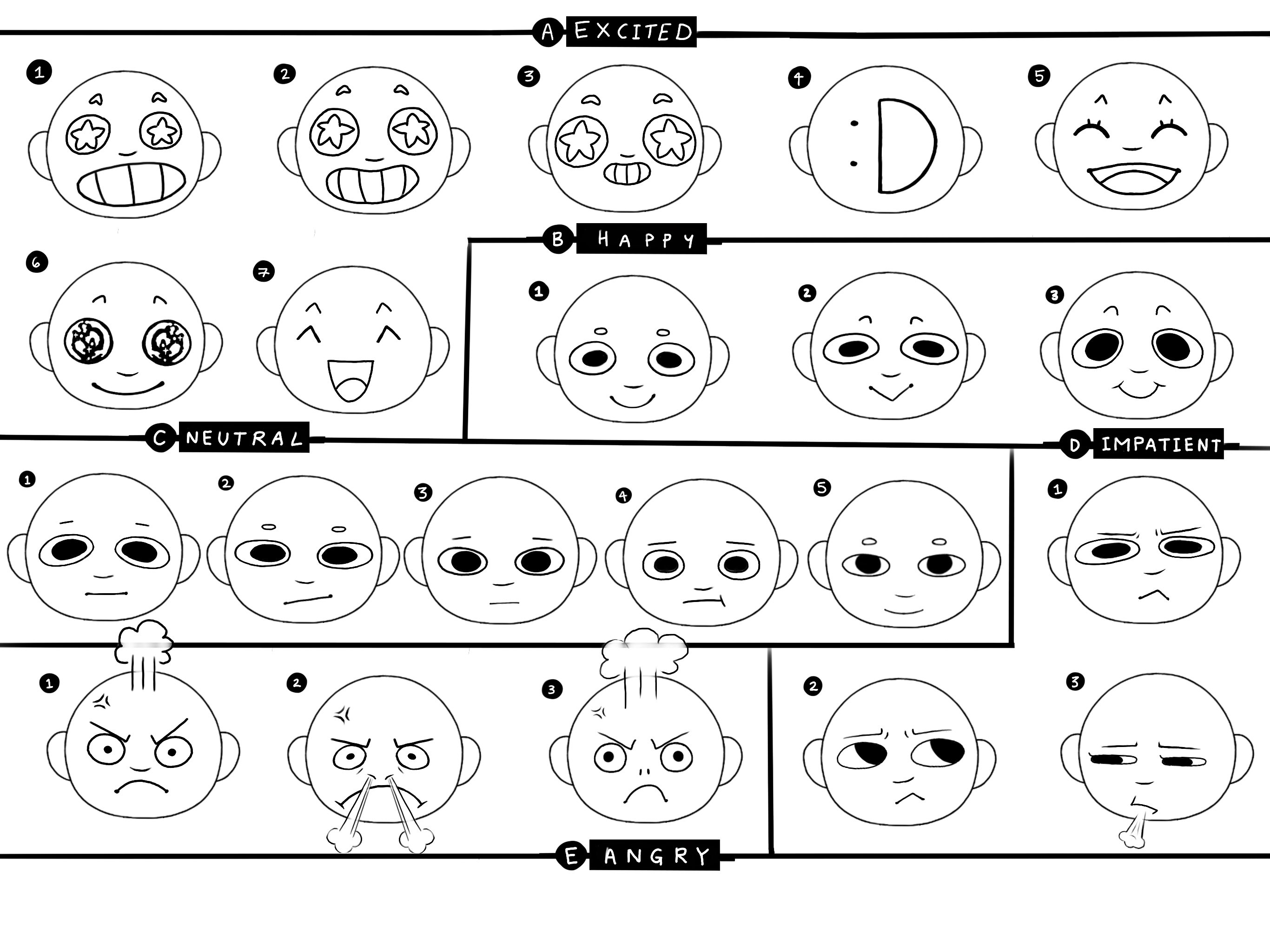 Facial Expressions Sheet