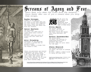 Screams of Agony and Fear   - 6 prisoners, compatible with Mörk Borg 