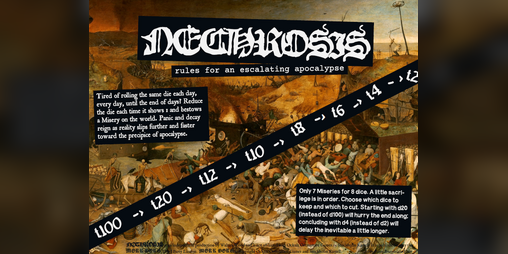 Cover image for Nechrosis: an escalating apocalypse calendar for MÖRK BORG