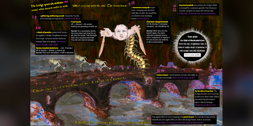 Cover image for FVCK THIS I’M OUT: a pretty fvcked-up bridge crawl for MÖRK BORG