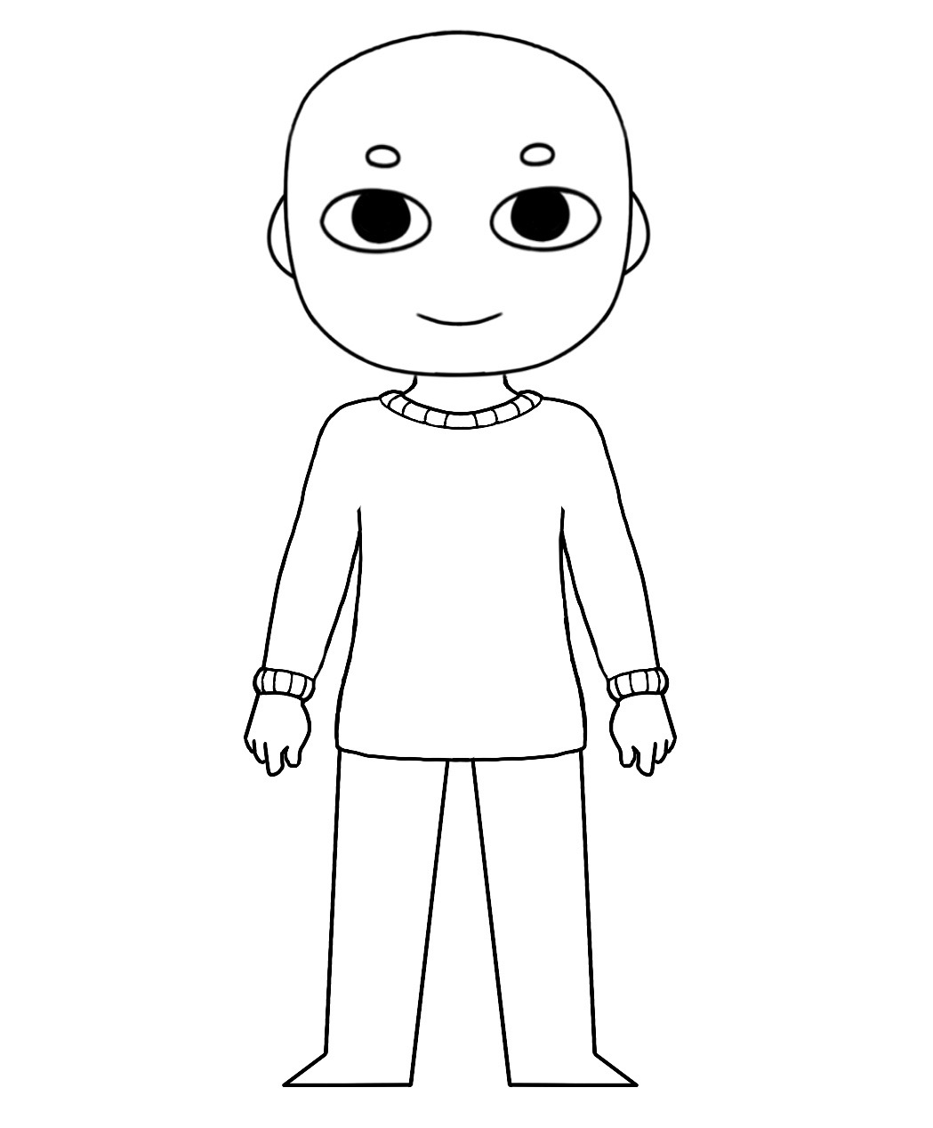 Child with a jumper drawing