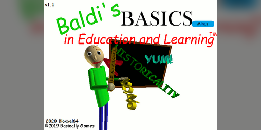 Cover image for Baldi's Basics Minus (Legacy Versions)