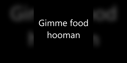 Cover image for Gimme food hooman