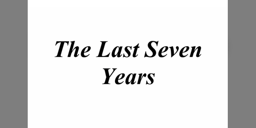 Cover image for The Last Seven Years