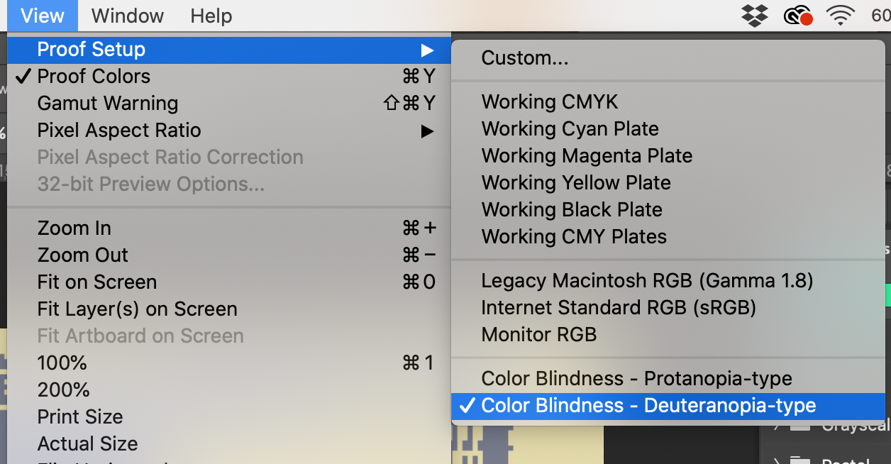 Photoshop Colorblind Proofing