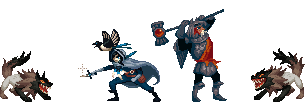 Some pixel art from the game.