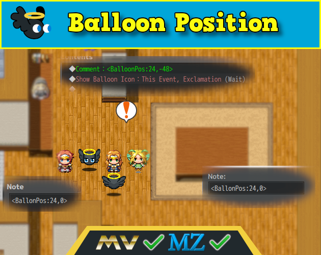 Hakuen Studio Balloon Position for RPG Maker MV MZ