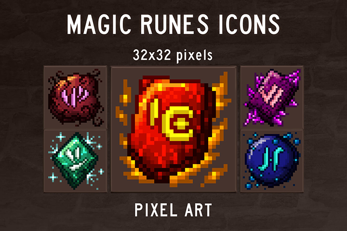 Fantasy 32x32 Icons Pixel Art Collection 