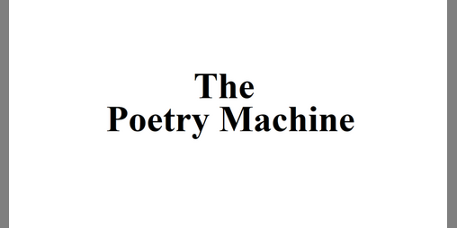 Cover image for The Poetry Machine