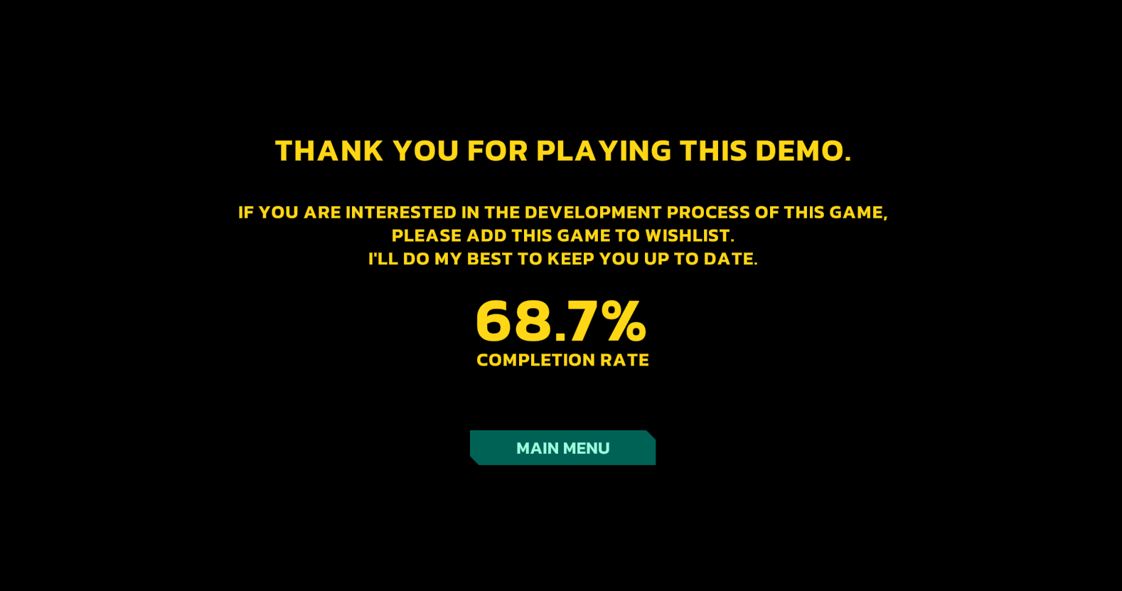 Added a completion rate at the end of the demo.