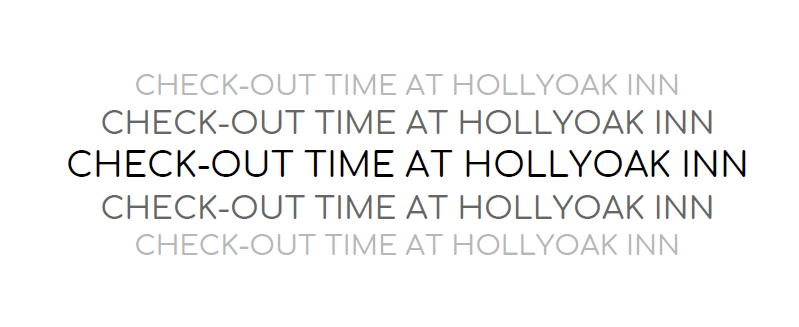 Cover image for CHECK-OUT TIME AT HOLLYOAK INN