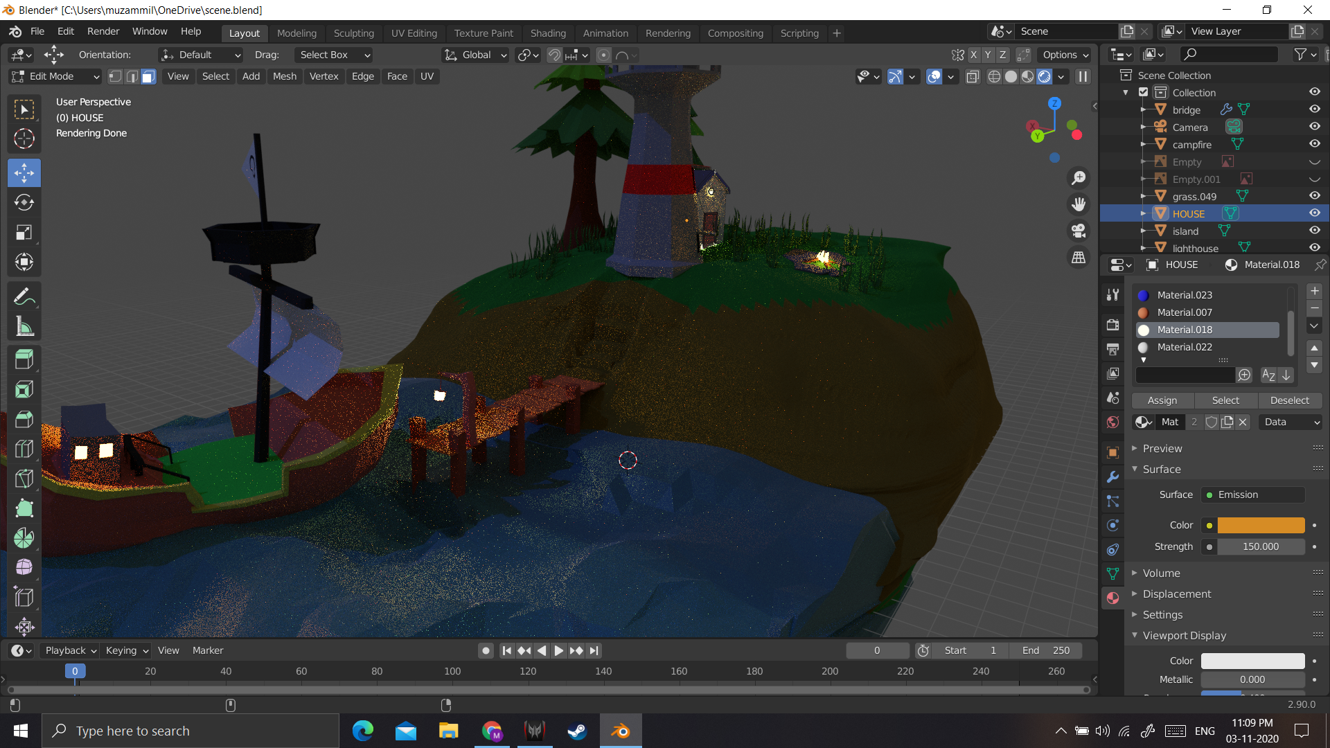 Low poly Blender Scene