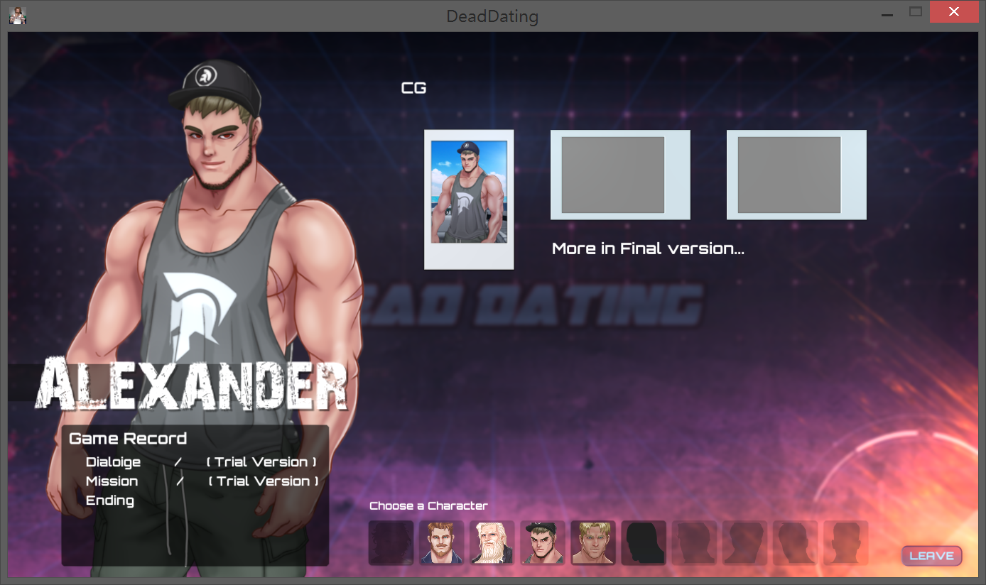 Alex first CG - Dead Dating Prototype (Closed) community - itch.io