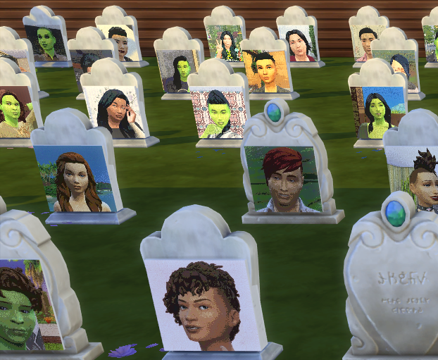 Cover image for slotted gravestones (paintings)