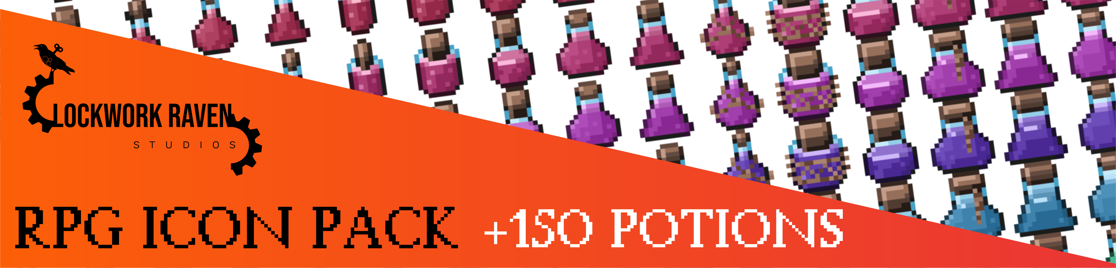 RPG Icon Pack - 150+ Potions - Clockwork Raven Studios