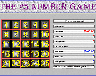 The 25 Number Game