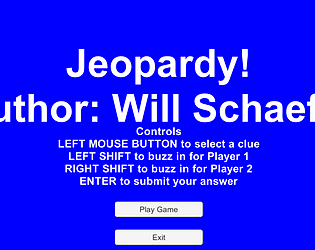 Will Schaefer's Friday Jeopardy