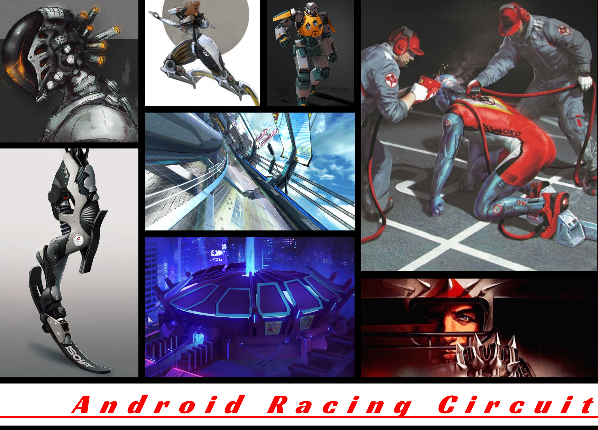 Android Racing Circuit mood board