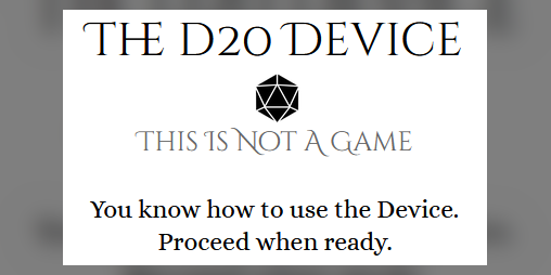 Cover image for The D20 Device
