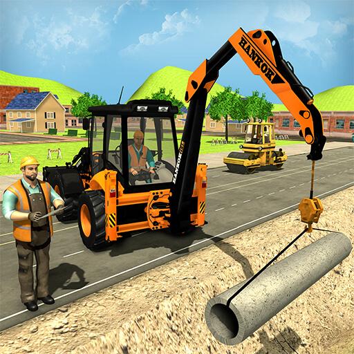 Heavy Excavator Crane : Mega City Road Construction Game