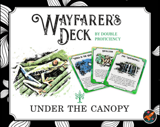 Wayfarer's Deck: Under The Canopy   - 50 illustrated cards with mysterious encounters in the tropical rainforest 