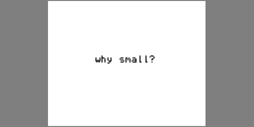 Cover image for why small?