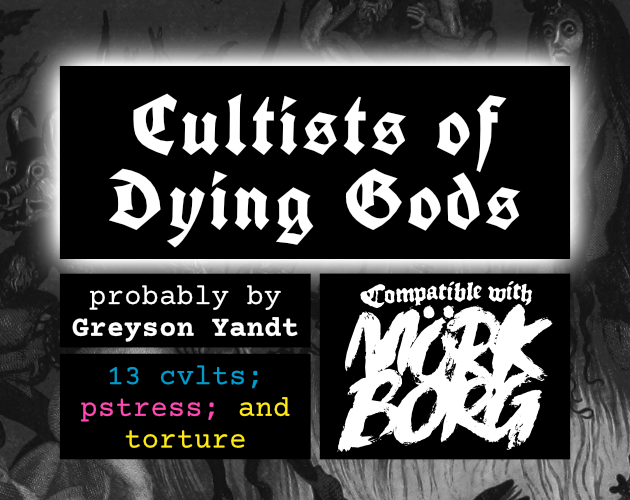 Cover image for Cultists of Dying Gods | for MÖRK BORG