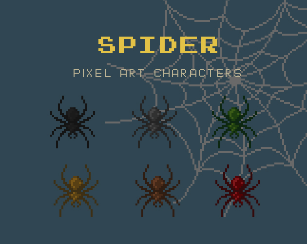 Spider Pixel Art Character by sanctumpixel