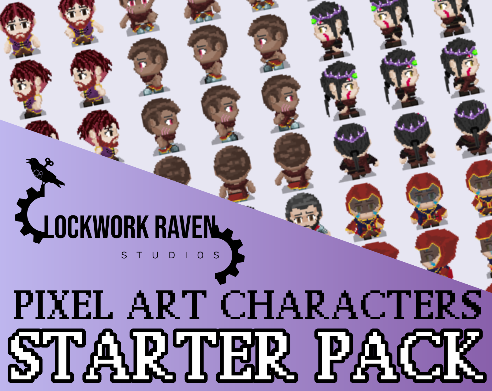 FREE Pixel Art Characters - Starter Pack by Clockwork Raven