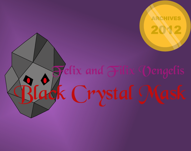 ARCHIVES 2012 Felix and Filix Vengelis Black Crystal Mask by