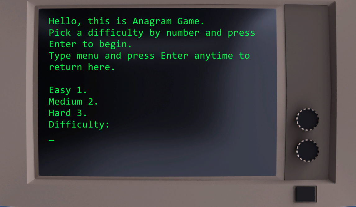 Anagram Game