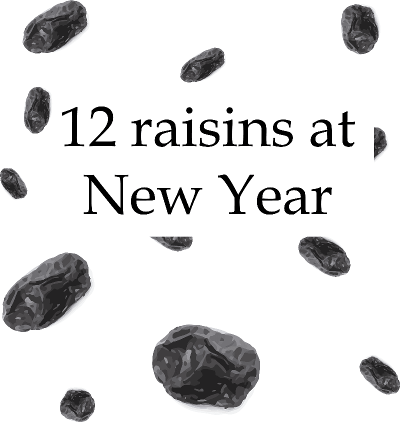 Cover image for 12 raisins at New Year