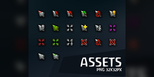 Assets: Cursors Pack 3 [RPG, RTS, MMO, TPS] by Wenrexa