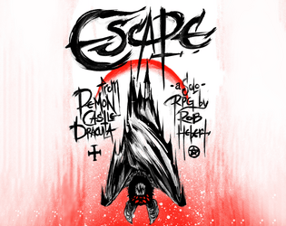 Escape from Demon Castle Dracula   - A horror-themed dungeon-crawling card-based solo journaling ttrpg 