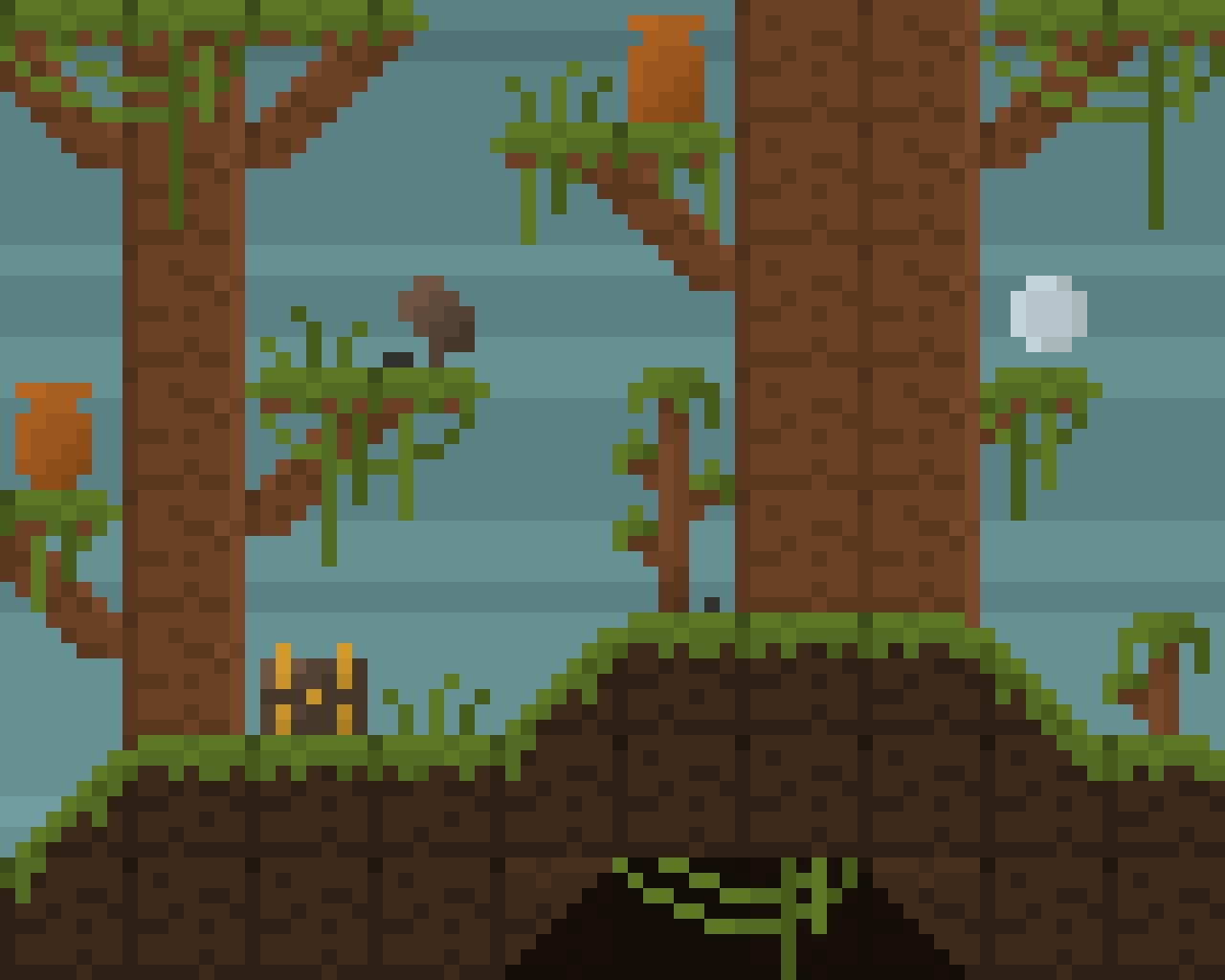 Version 2.0 Jungle picoplatformer tileset by analogStudios_